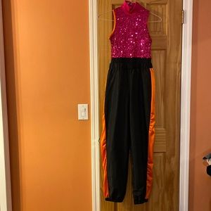 Weissman “Kings and Queens” Pink/Orange/Black Dance Costume- Size MA